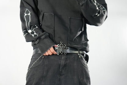 Black Gem Triple Cross Belt
