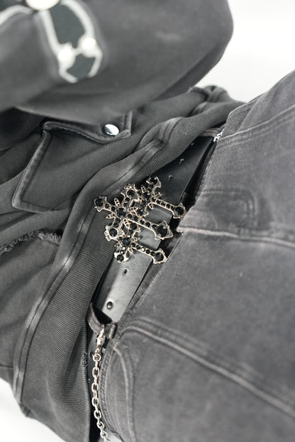 Black Gem Triple Cross Belt