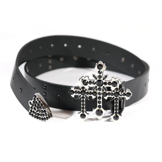 Black Gem Triple Cross Belt