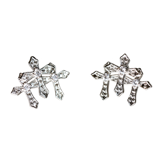 Triple Cross Earrings