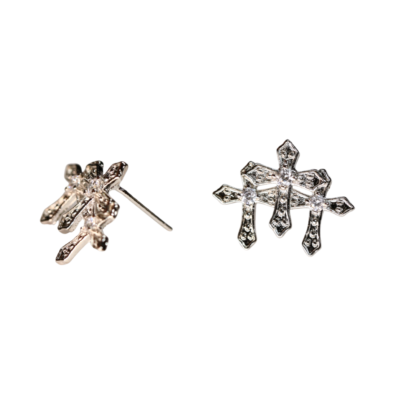 Triple Cross Earrings
