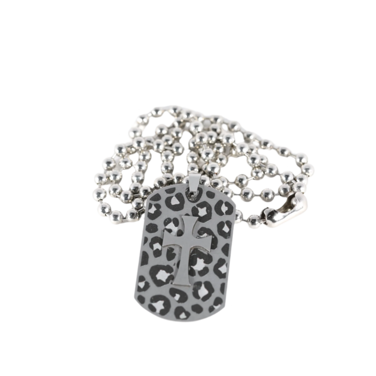 Leopard Cross Dogtag